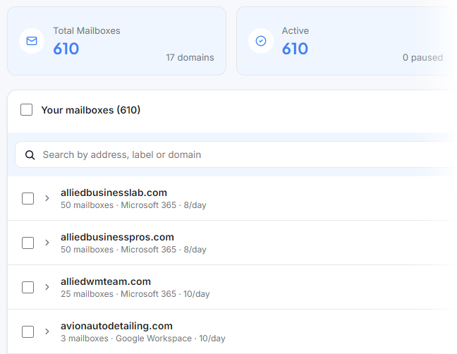Cold email infrastructure for agencies
